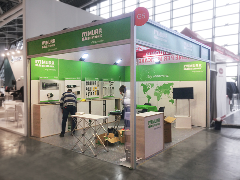 Montaje de stand de exposición Quadra Mono 1 Fastand accessori stand fiera