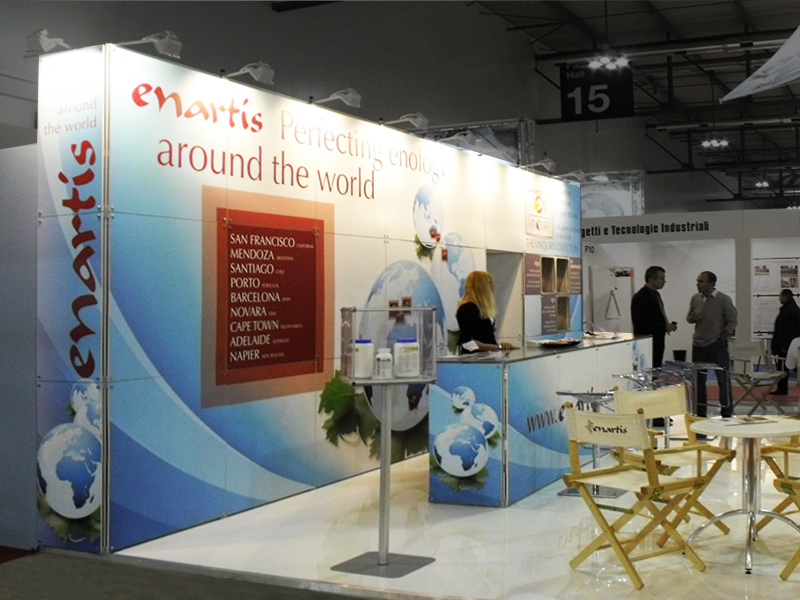 Foto estructura modular Quadra Kube 3 Fastand accessori stand fiera