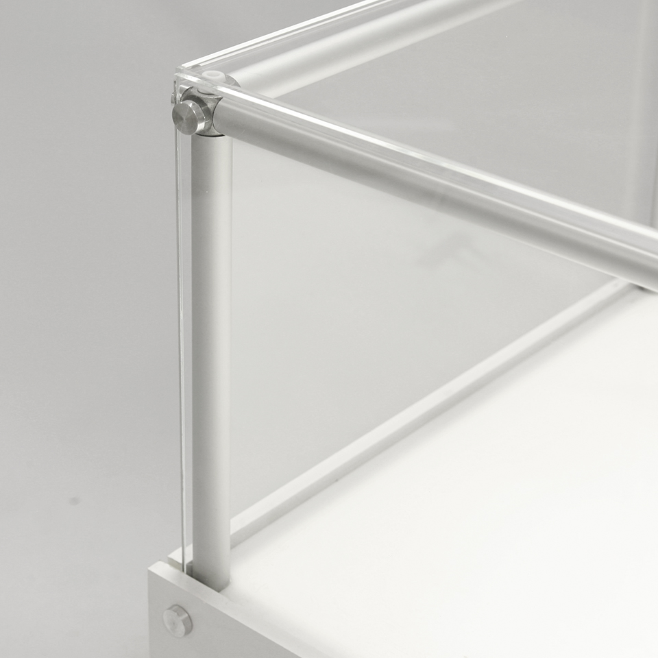 teca-plexiglass Vitrina LED Hidra, en aluminio