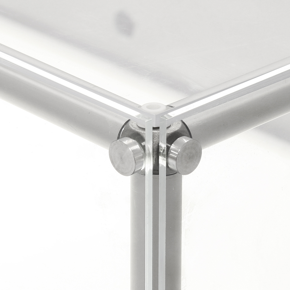 vetrina-fissaggio Vitrina LED Hidra, acabados de calidad