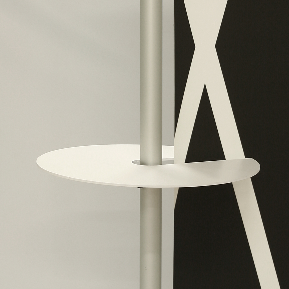 accessorio-mensola bandera publicitara, estante circular