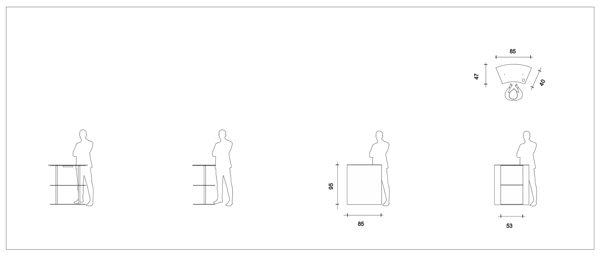 mostrador modular, con manual de montaje