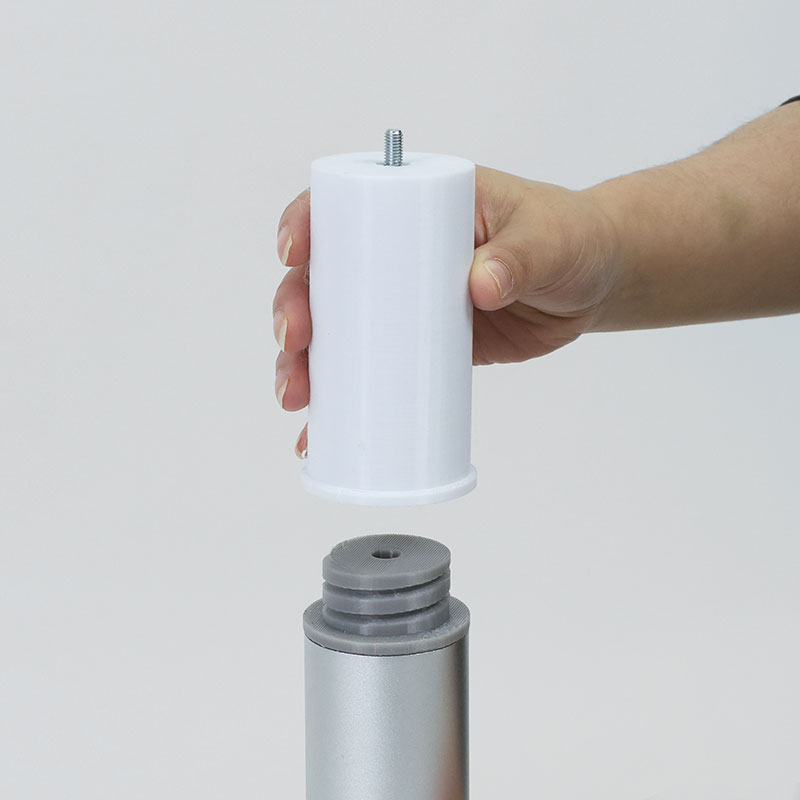 montaggio fondale stand