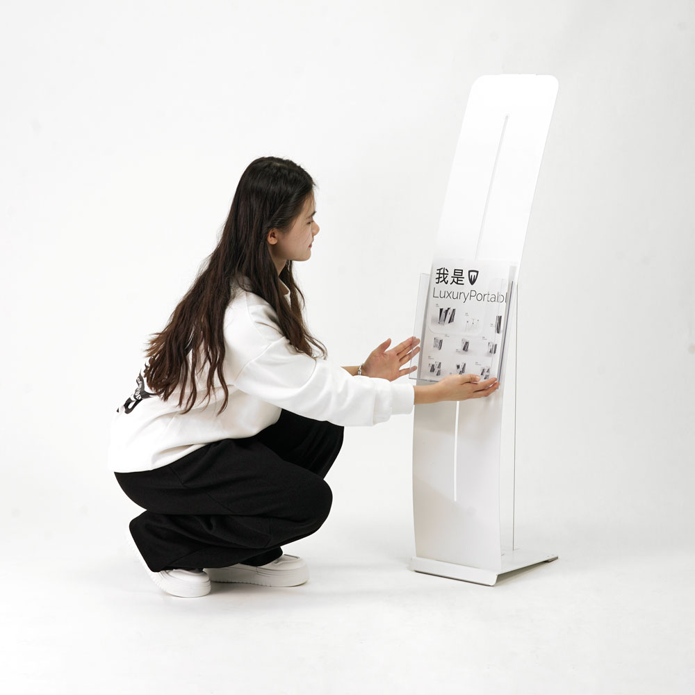 abrazadera de expositor curvilíneo