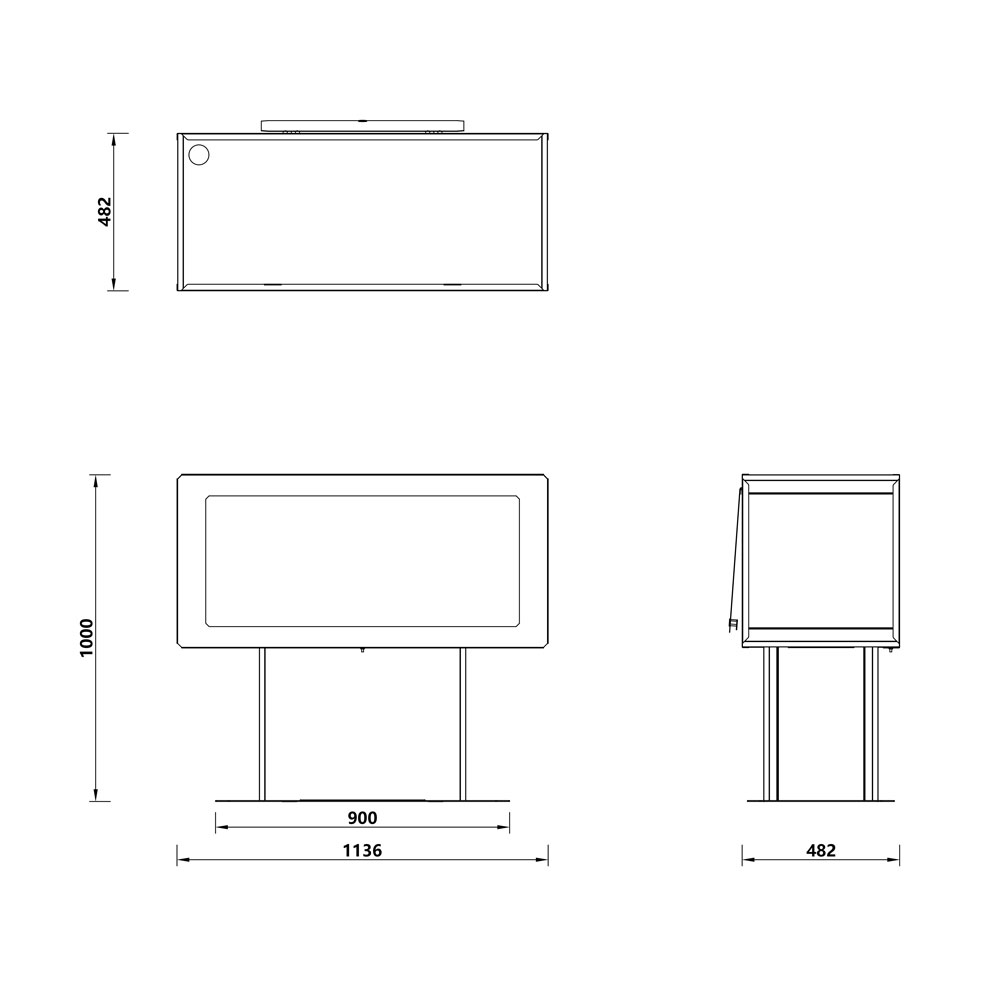 mostrador de recepción luminoso