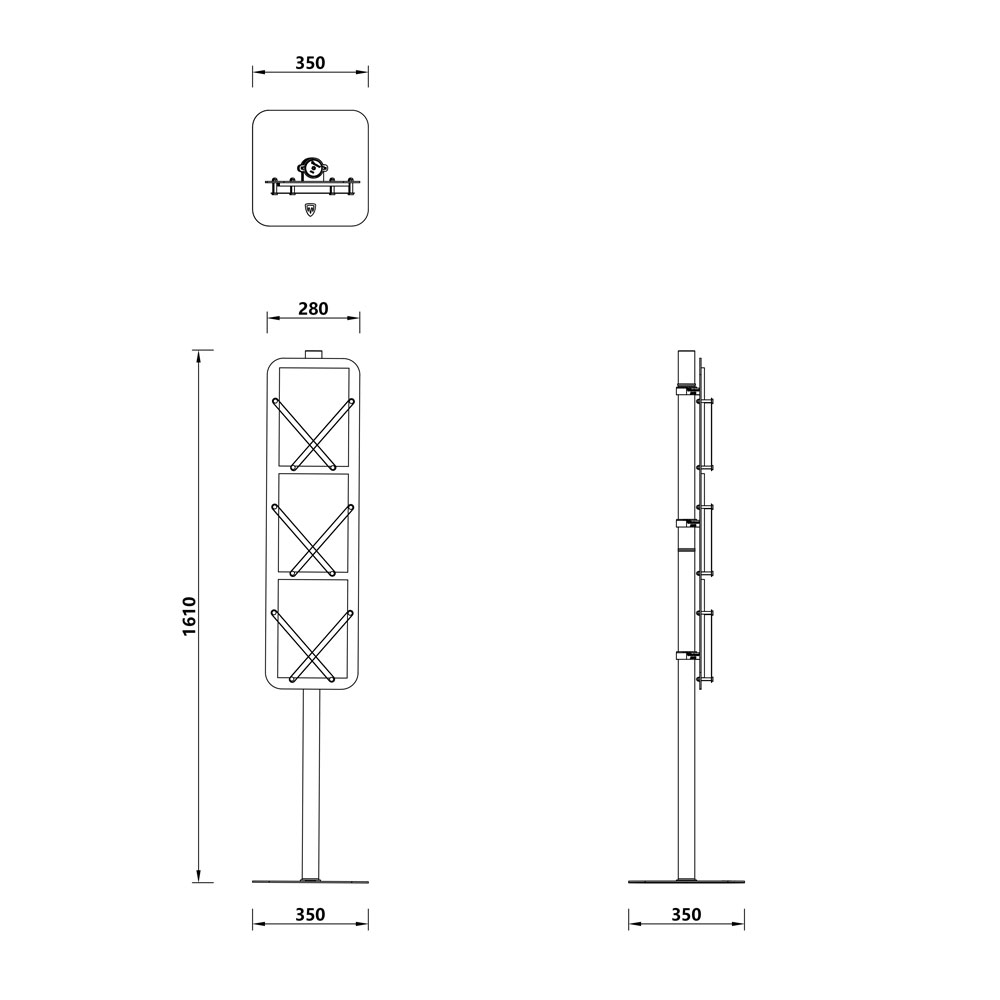 expositor de folletos
