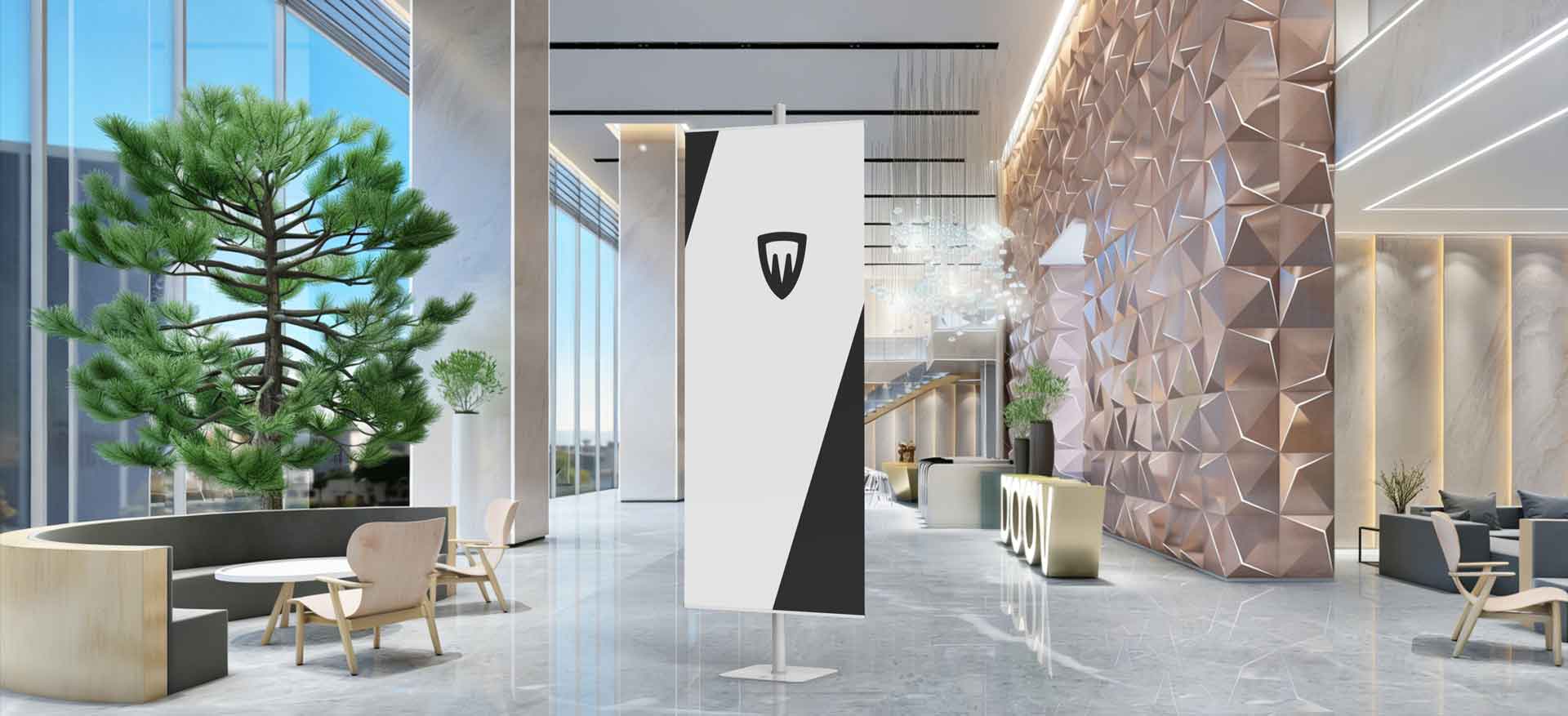 banner telescópico portátil