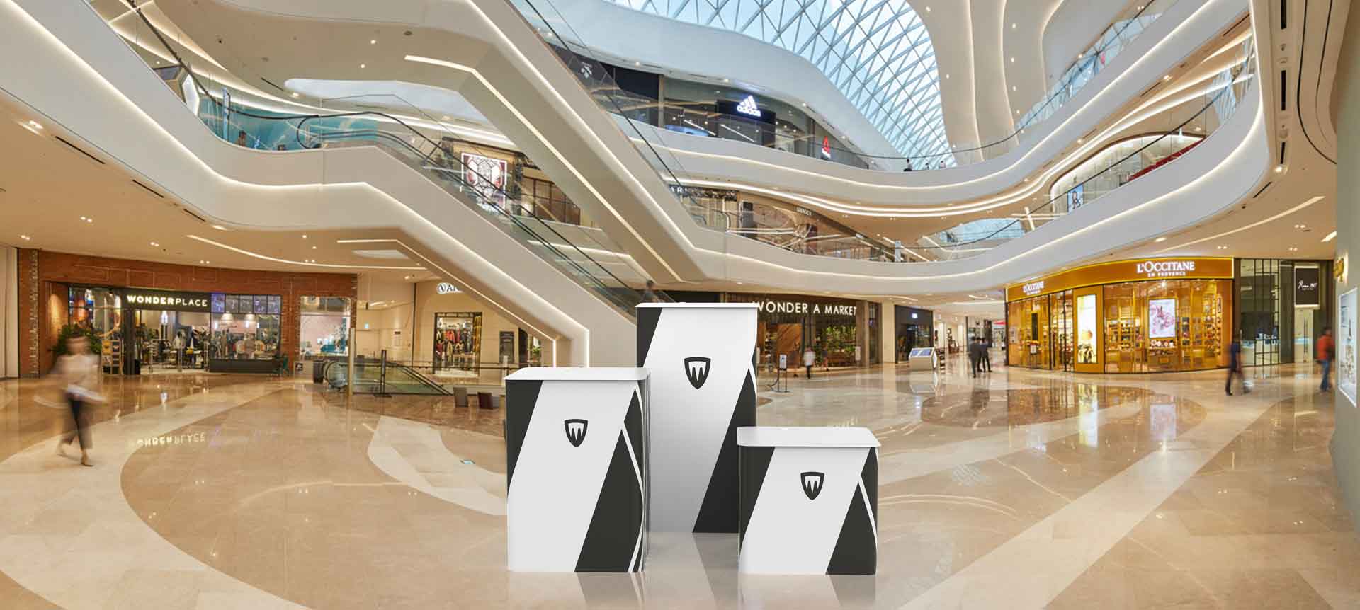 expositor rectangular