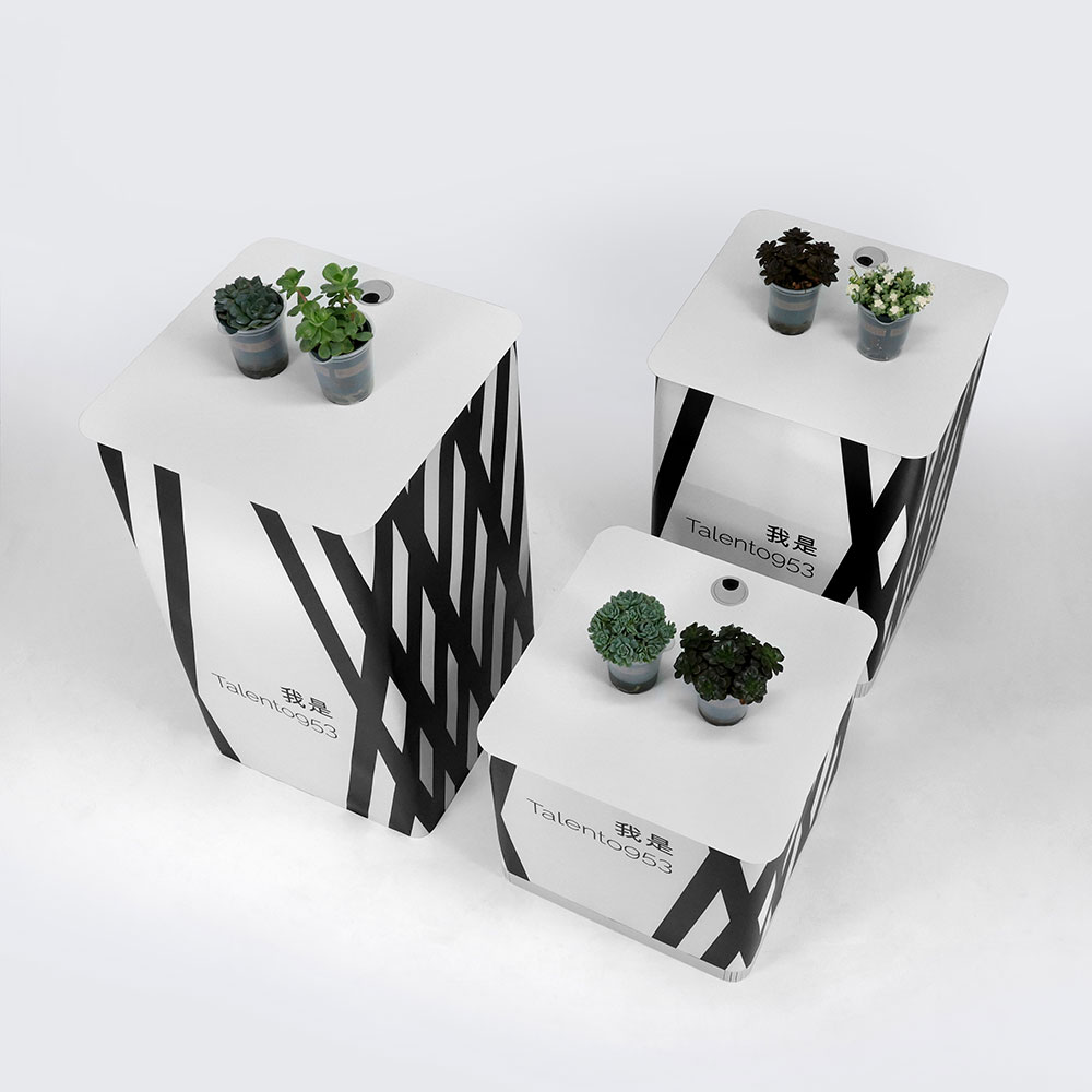 expositor cuadrado portátil 