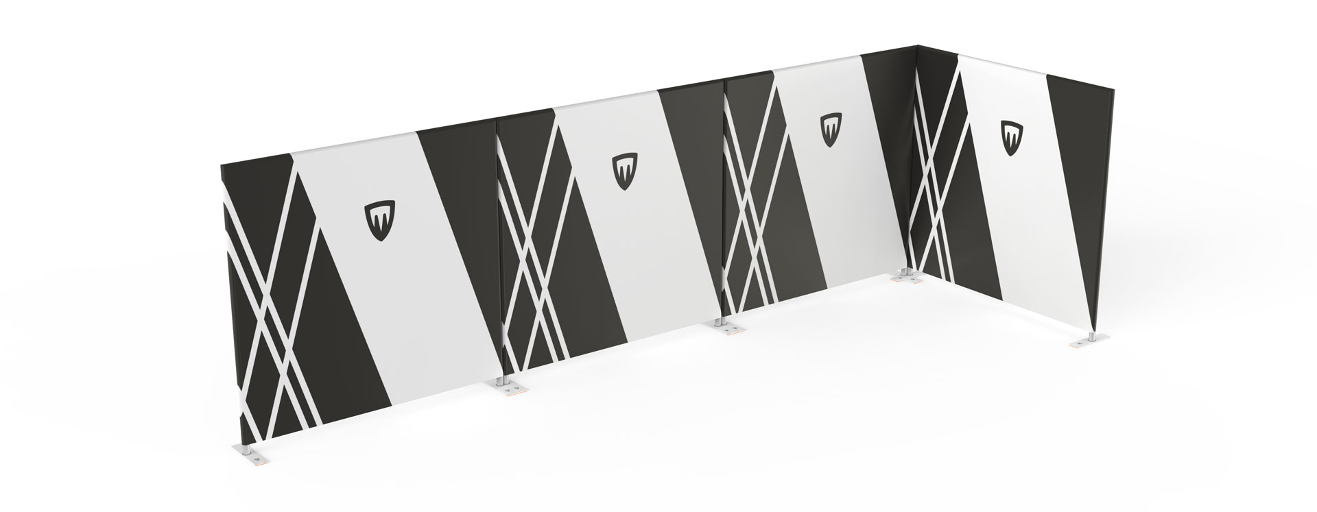 Muro autoportante para feria comercial