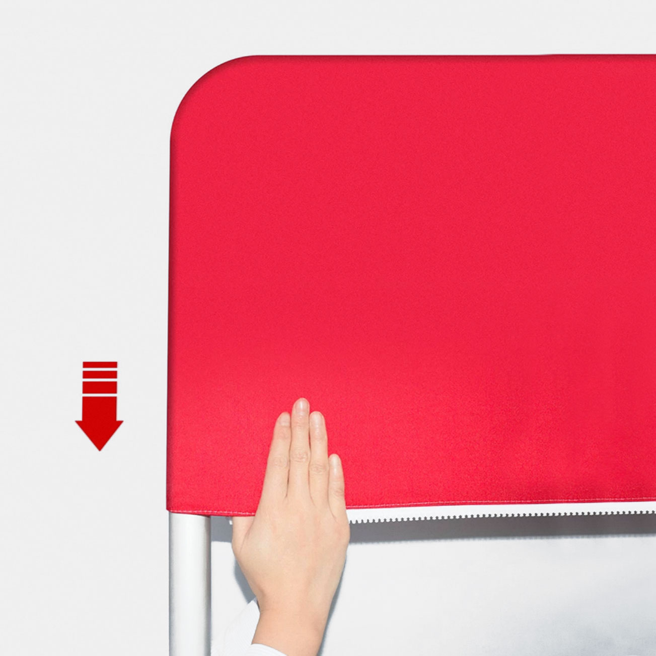 montaje textil sobre muro gráfico