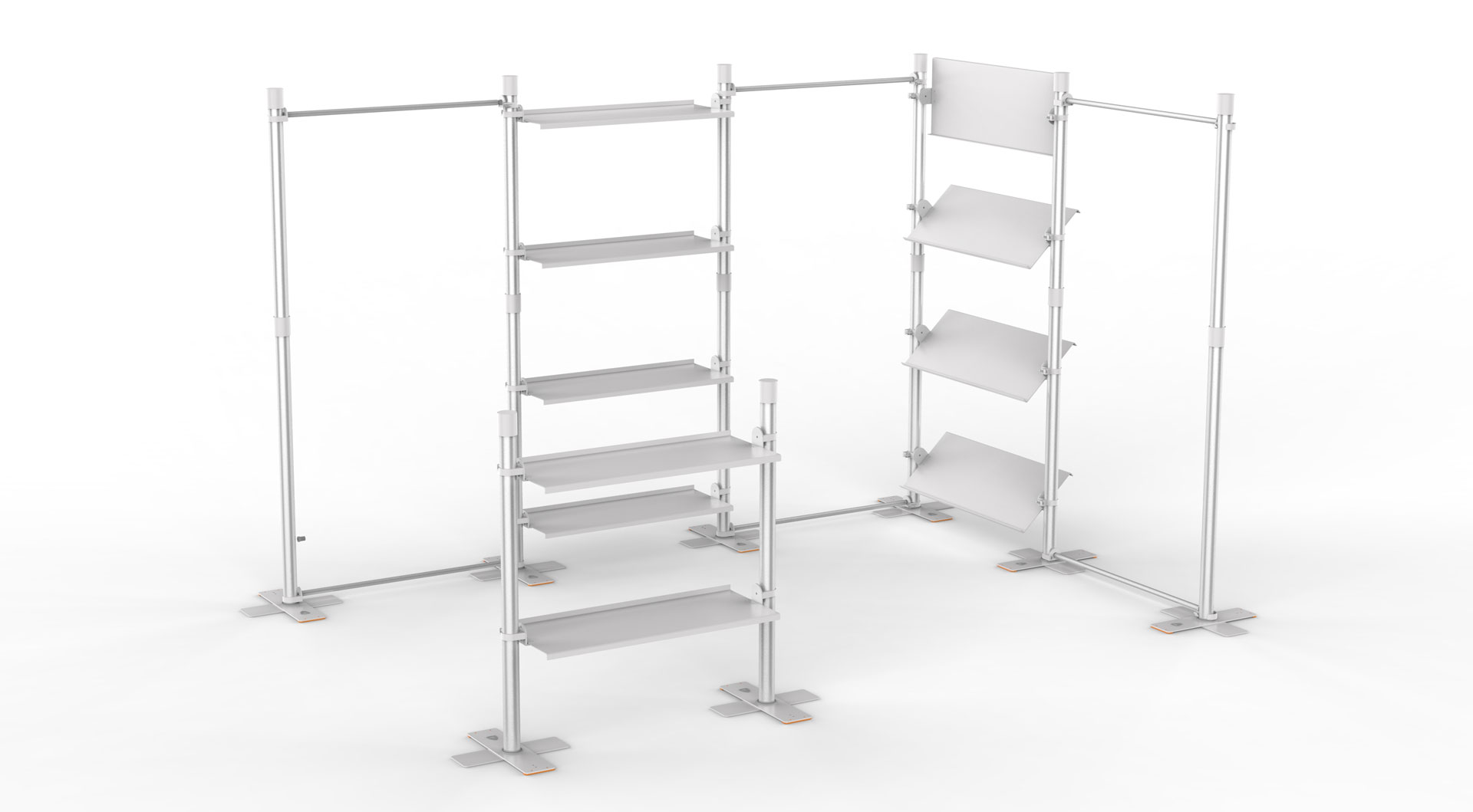 element2 stand ferial con estantes y nichos de exposición