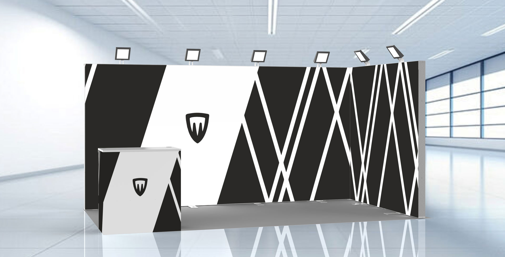 mostrador de recepción portátil nuvola