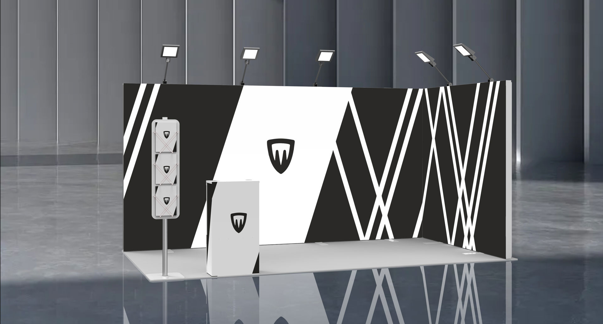 window1 stand retroiluminado