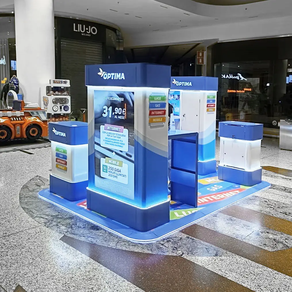 optima1 Stand para centro comercial en Milán